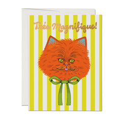Red Cap Cards - Greeting Card - "Trés Magnifique" Friendship Cat