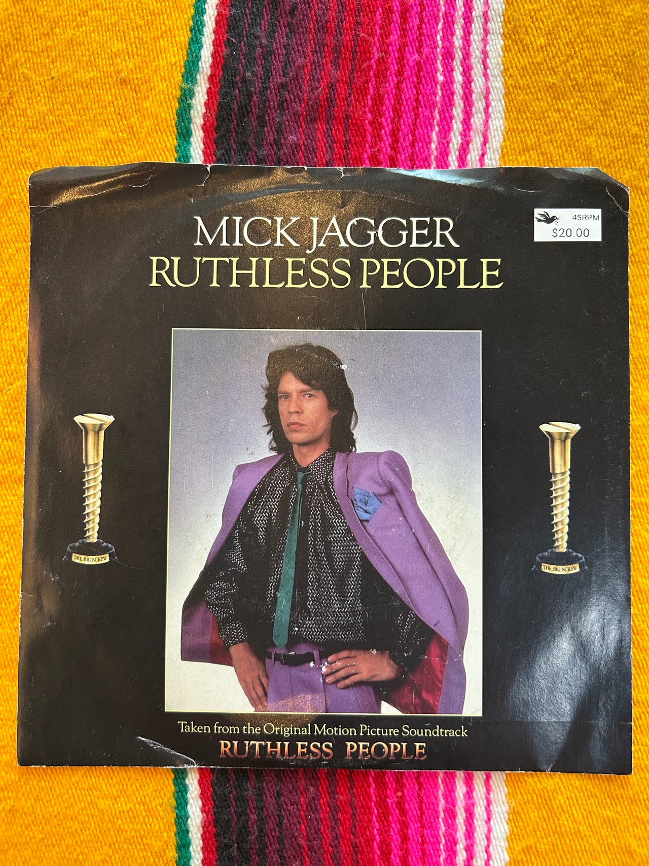 Flyby Provisions - Vintage 45 RPM Vinyl Record - Mick Jagger