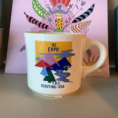 Vintage Glassware -  Vintage TRC Scouting EXPO mug 1982