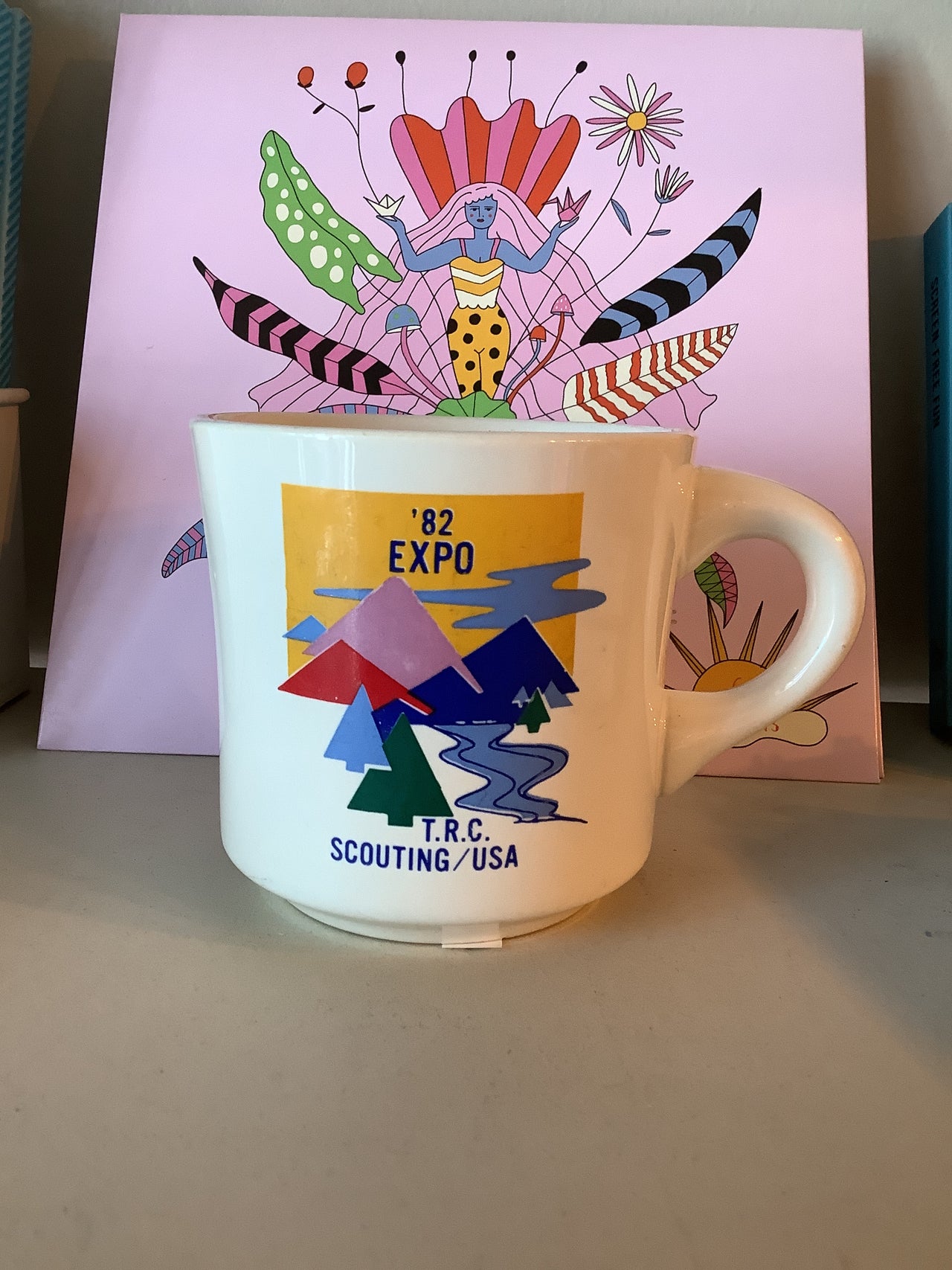 Vintage Glassware -  Vintage TRC Scouting EXPO mug 1982