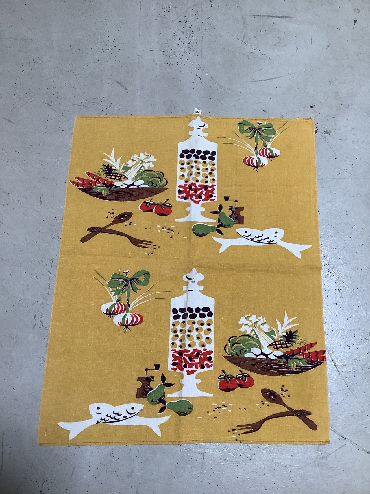 Vintage - Martex Linen Tea Towel dry me dry farmhouse kitchen decor