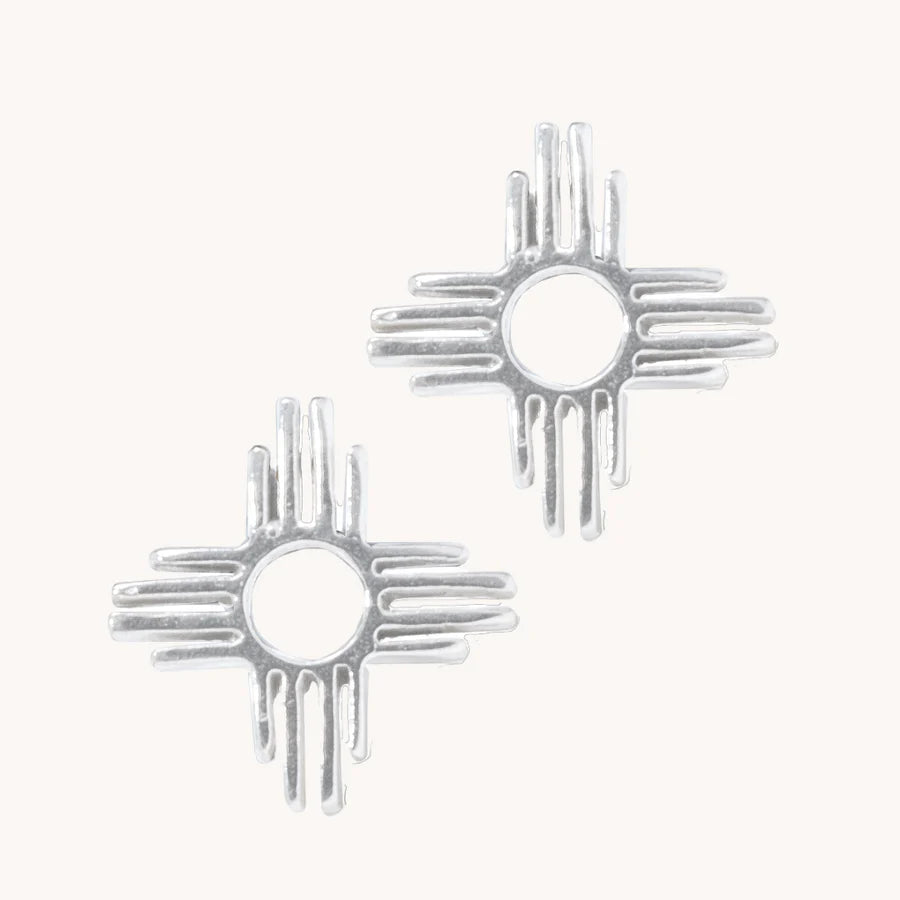 T. Skies - Silver Zia Studs
