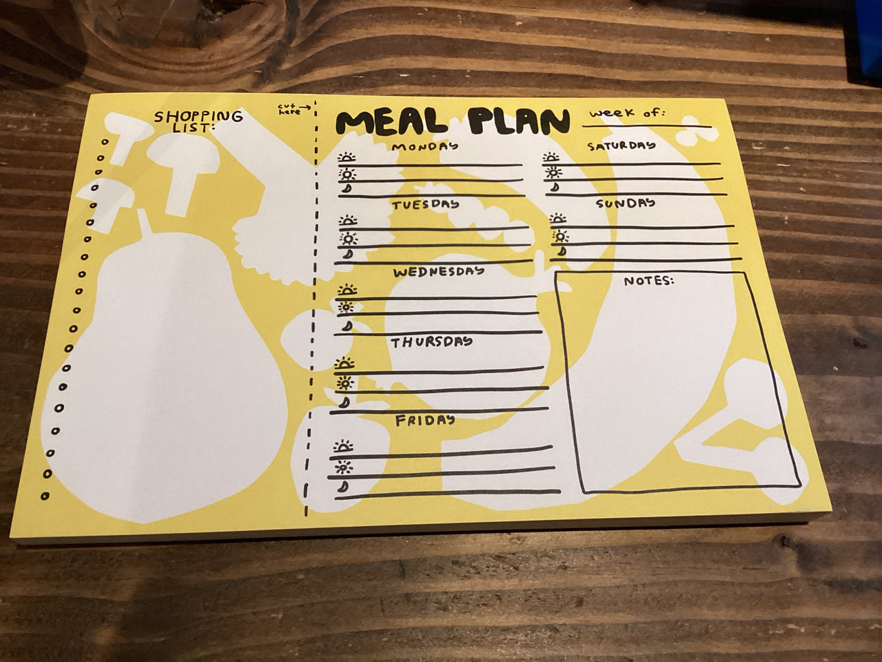 People I’ve Loved - Meal Plan Shopping list Notepad