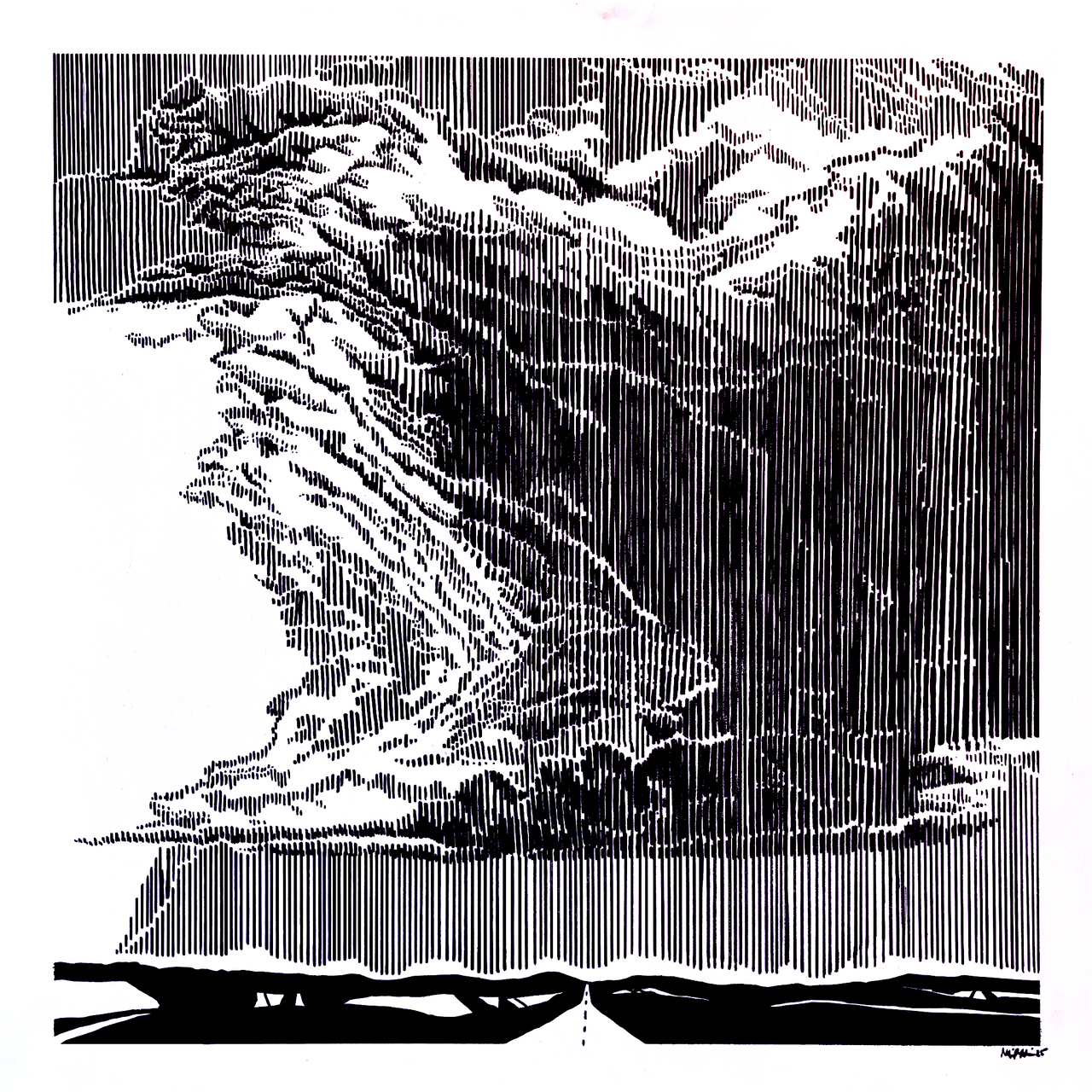 Lapis Room - Mari Mathieu - Original Art "Storm Break Over the Highway”