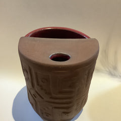 Ceramics By Marissa Wood - Ceramic Tea Cup With Spout - Red & Brown