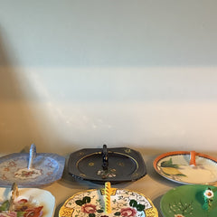 Vintage Glassware -  Vintage made in Japan Hand Painted Candy dish