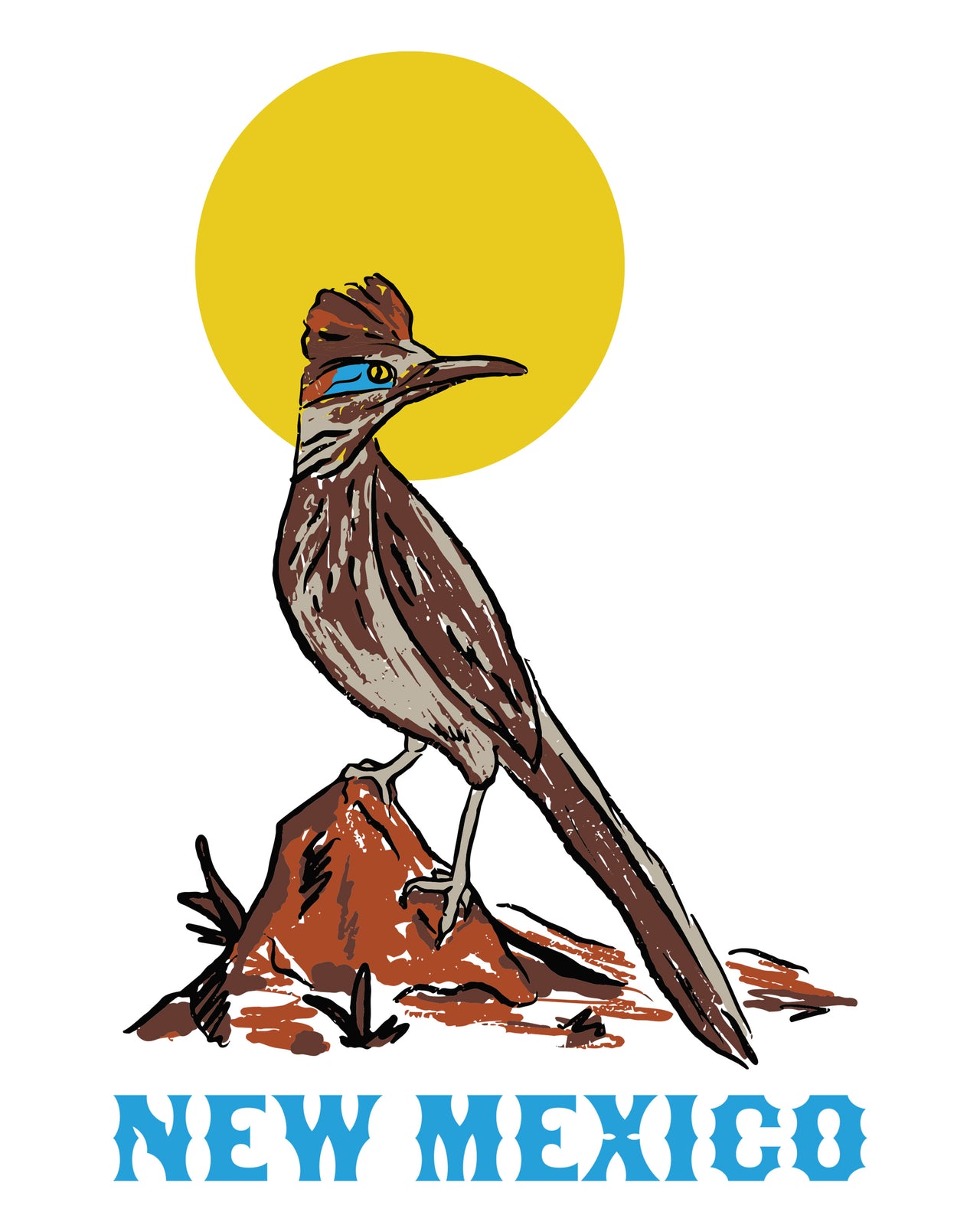 Roadrunner & Sun Sticker