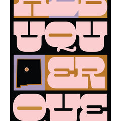 Albuquerque Collage Postcards - Pink