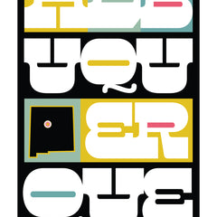 Albuquerque Collage Postcards - Black