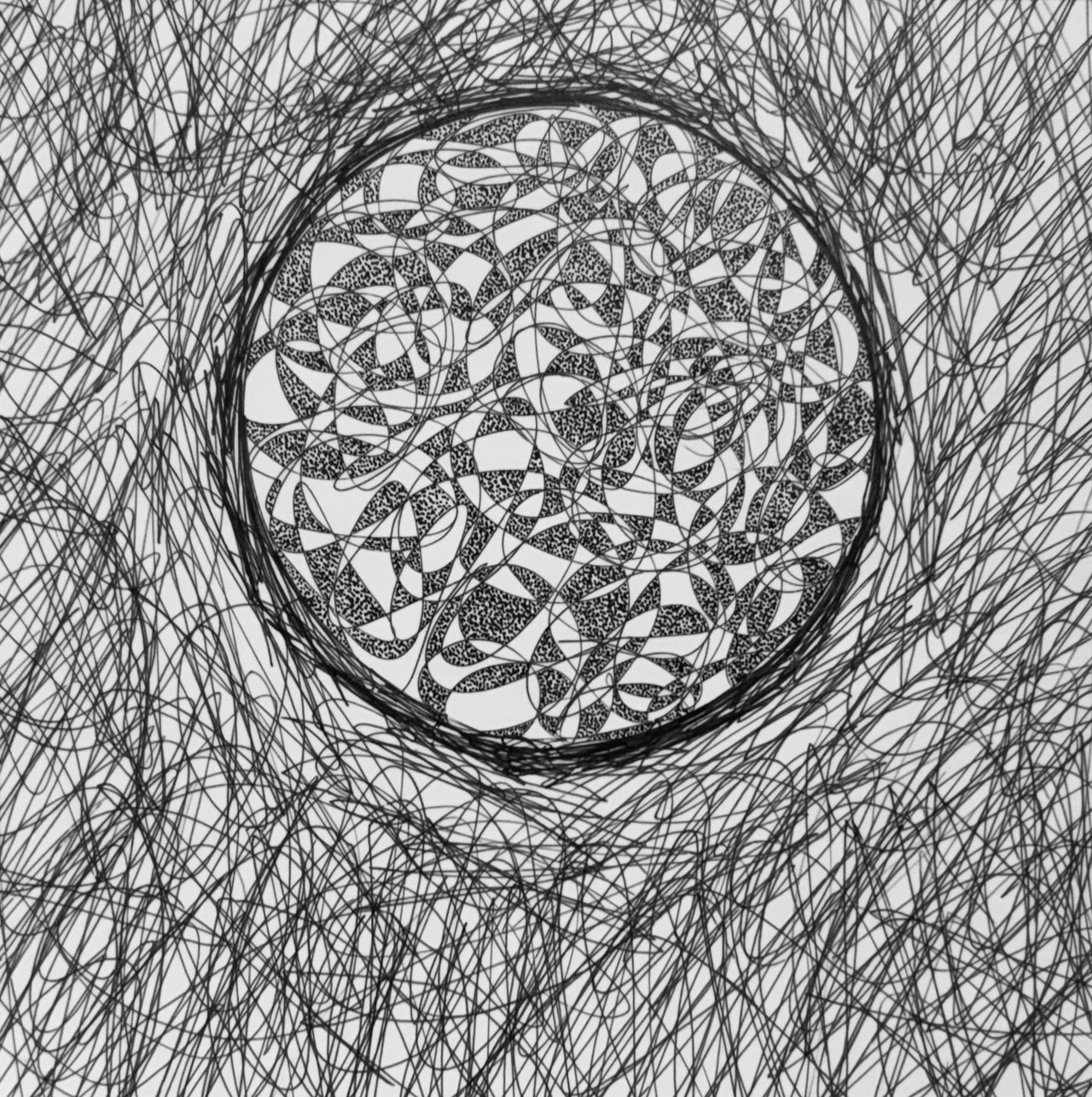 Arrive (Scribble Series) 6”x6”