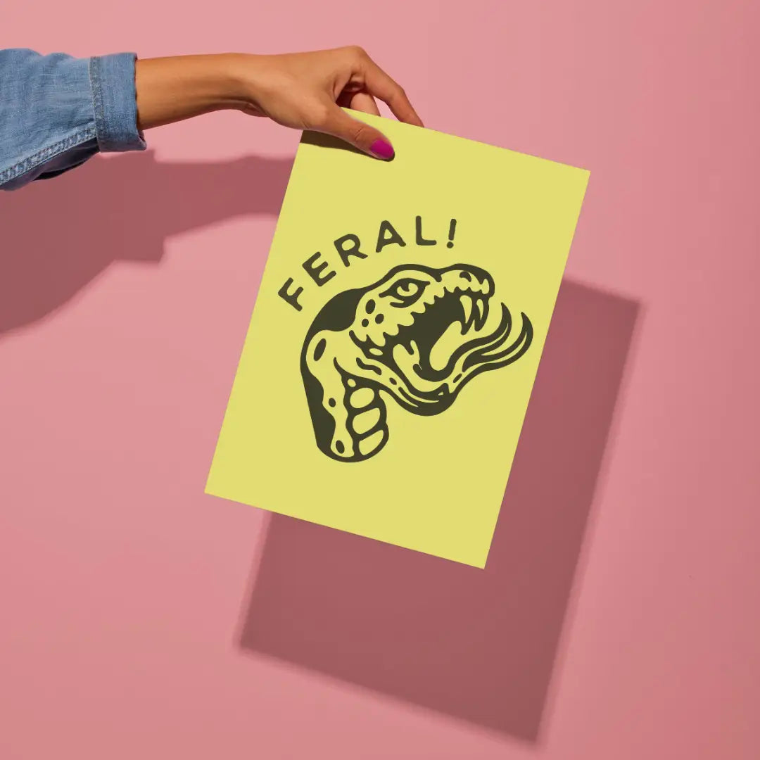 Brass Earth - Feral! Snake Giclee Print 8x10