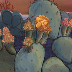 (Copy) Fenn Fire Studio - Postcard - Foothills Prickly Pear Yellow Flowers