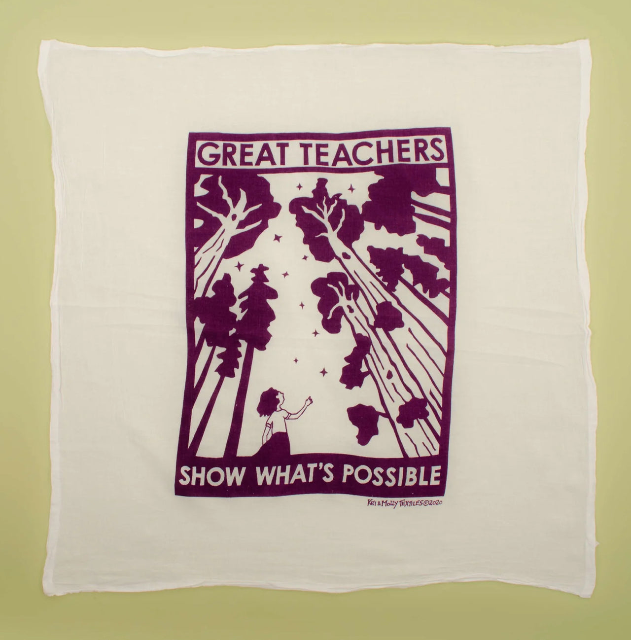 Kei & Molly - Tea Towel -  Teachers (Grape)