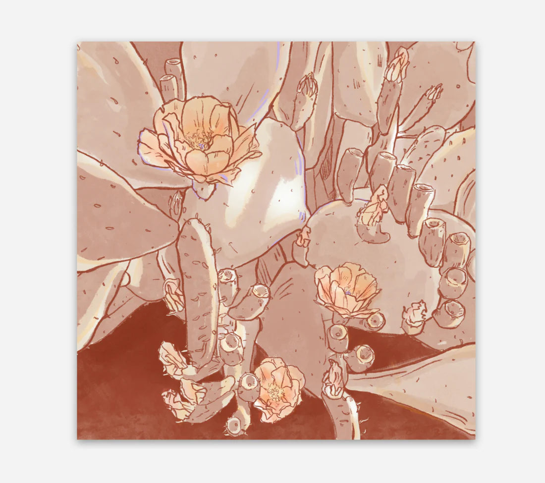 Fenn Fire Studio - Sticker - Peachy Prickly Pear