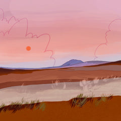 Fenn Fire Studio - Print 8”x8” - Between ABQ & Tucson