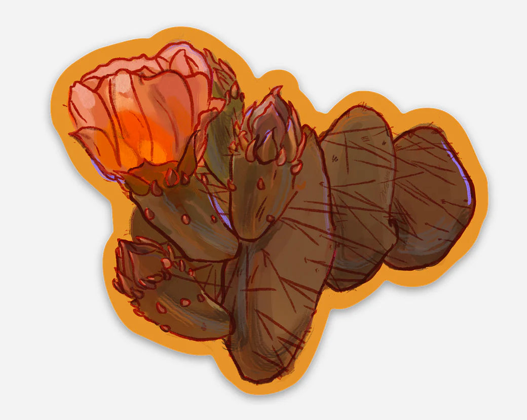 Fenn Fire Studio - Sticker - Orange Prickly Pear