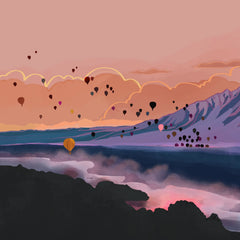 Fenn Fire Studio - Print 8”x8” - Balloon Fiesta Rio Grande