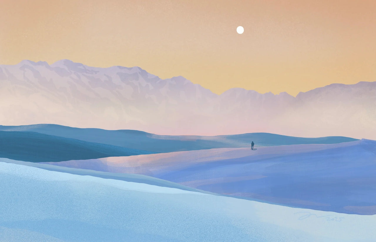 Fenn Fire Studio - Print 12”x18” - White Sands Mountains