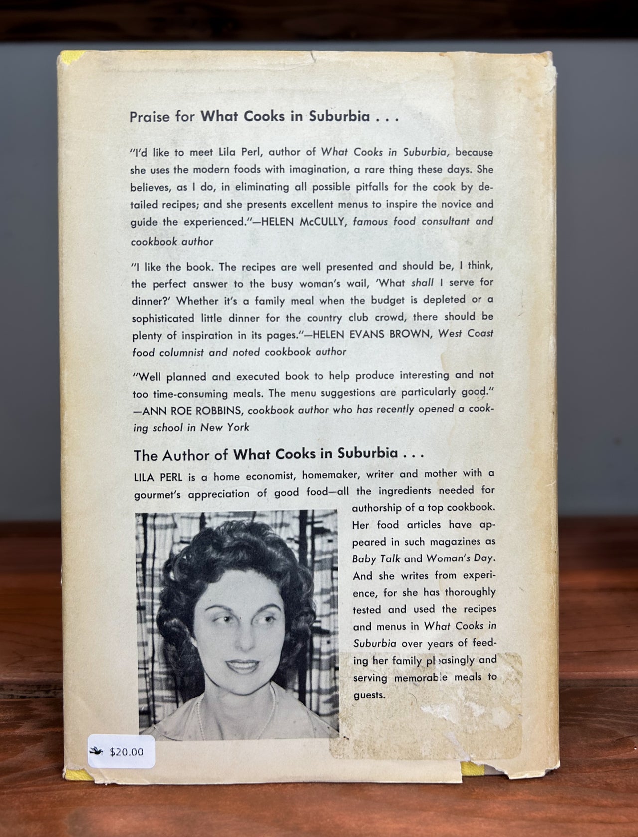 Flyby - Vintage book - "What Cooks in Suburbia", Lila Perl