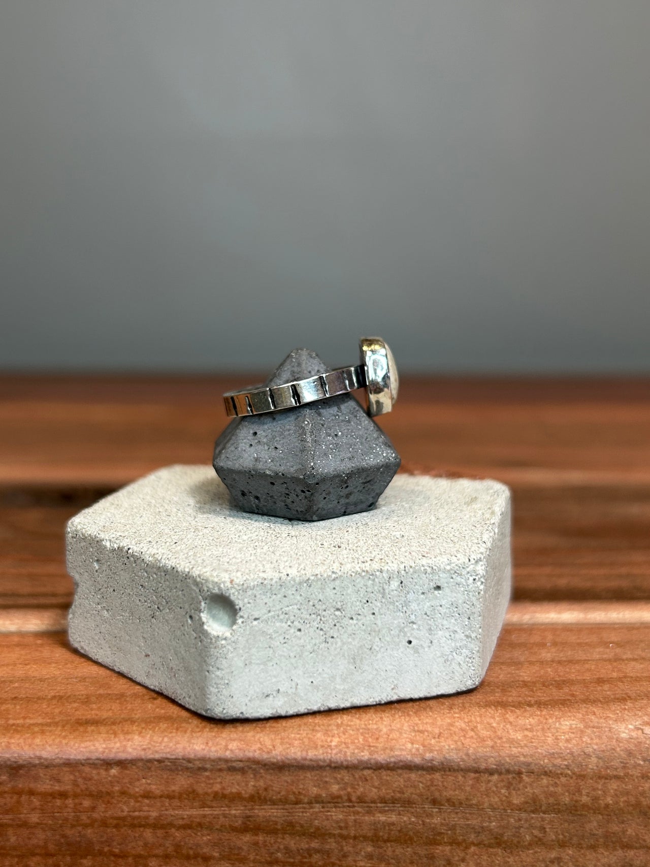 One Seed Design -Stone Mountain Ribbon Turquoise Sterling Silver Ring - FB007
