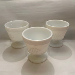 Flyby - Vintage Glassware - Milk Glass Goblet