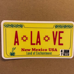 Metal the Brand - Sticker - A La Ve Yellow NM License Plate