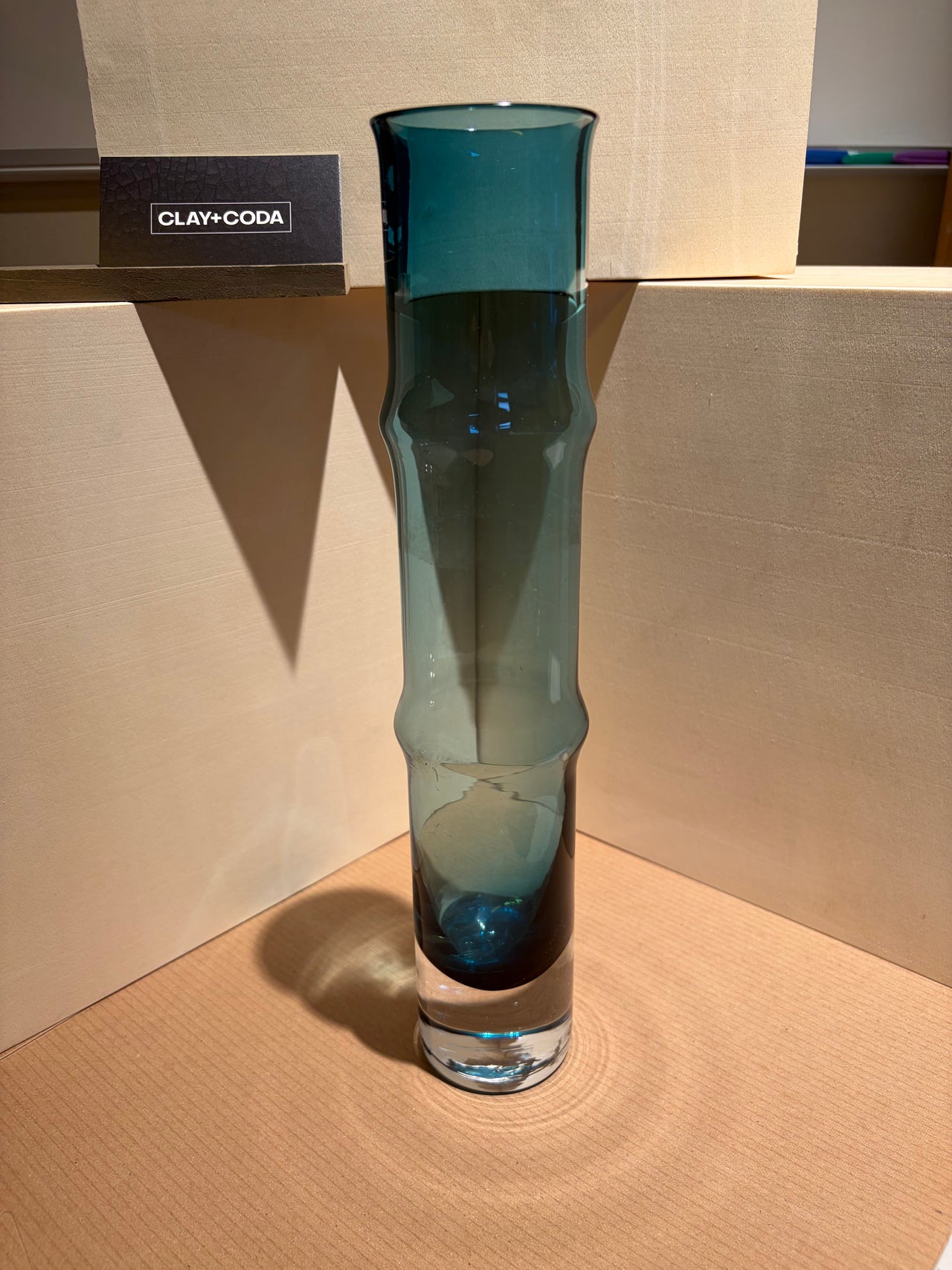 Clay + Coda- Item #D544 - Blue Glass Vase