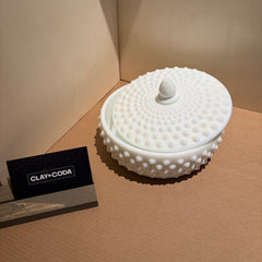 Clay + Coda- Item #D556 - White Moonstone Candy Jar