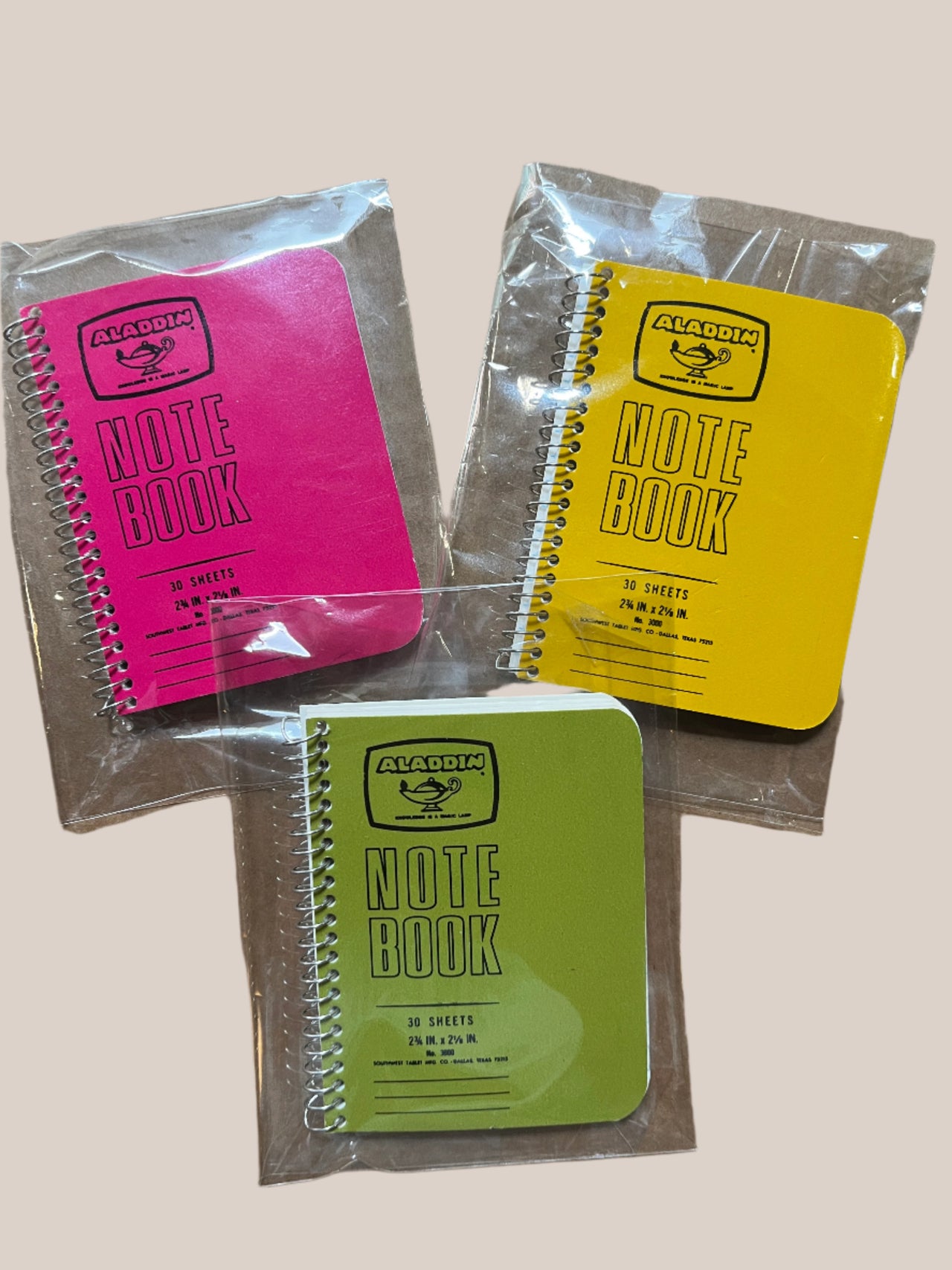 Flyby - Vintage 1960s MIni Spiral Notebooks