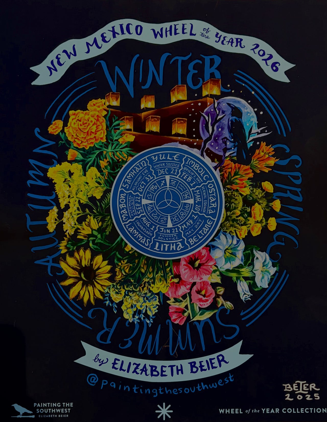 Elizabeth Beier - Painting the Southwest -Wheel of the Year 2026 Art Print - Large