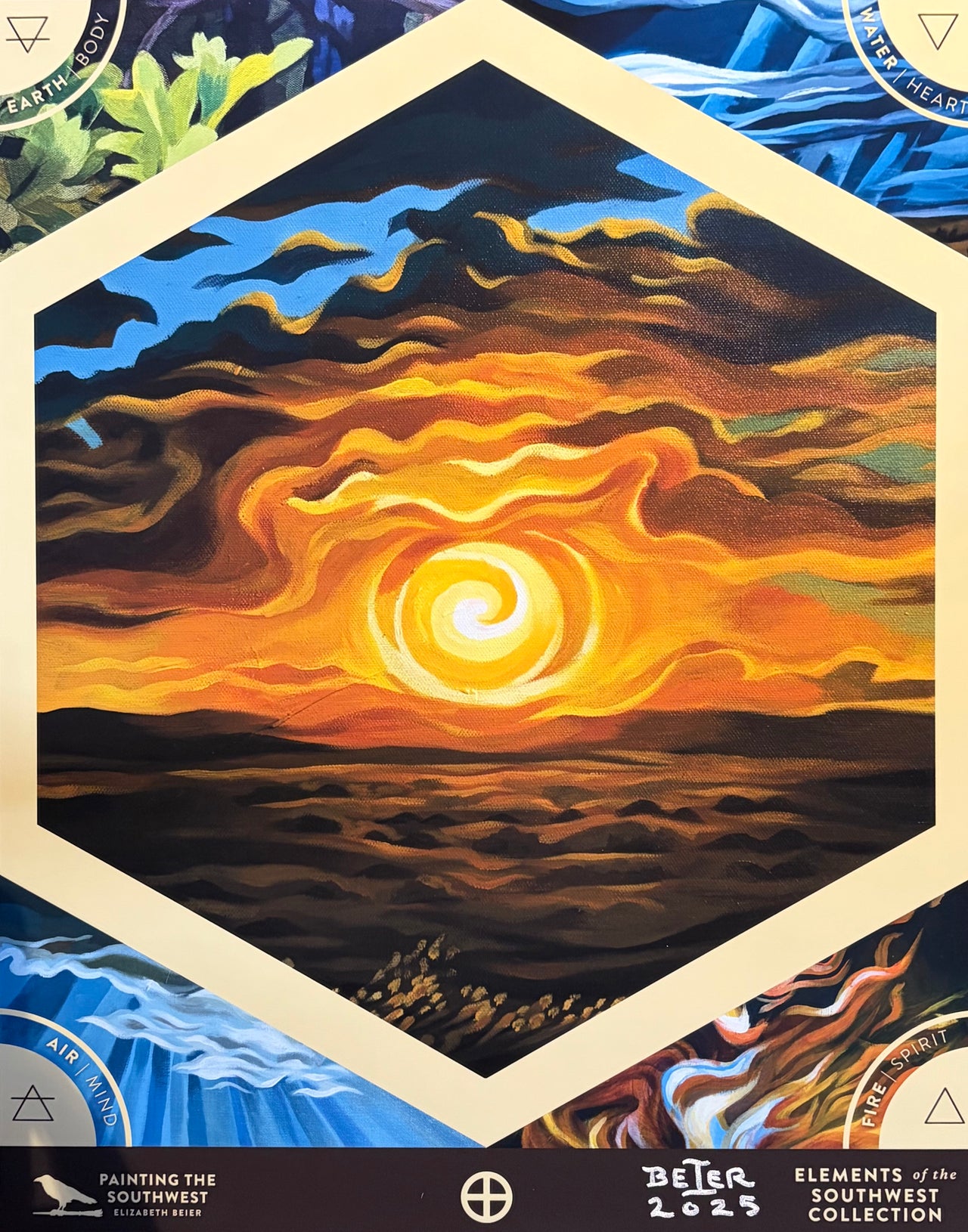 Elizabeth Beier - Painting the Southwest - Elements of the SouthWest Print - Large
