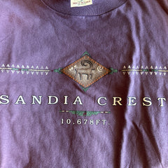 Flyby Provisions - Vintage Clothing - 90's Sandia Crest Purple T Shirt