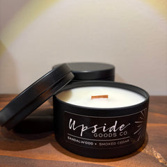 Upside Goods Co. - Small (5oz) Candle - Sandalwood + Smoked Cedar