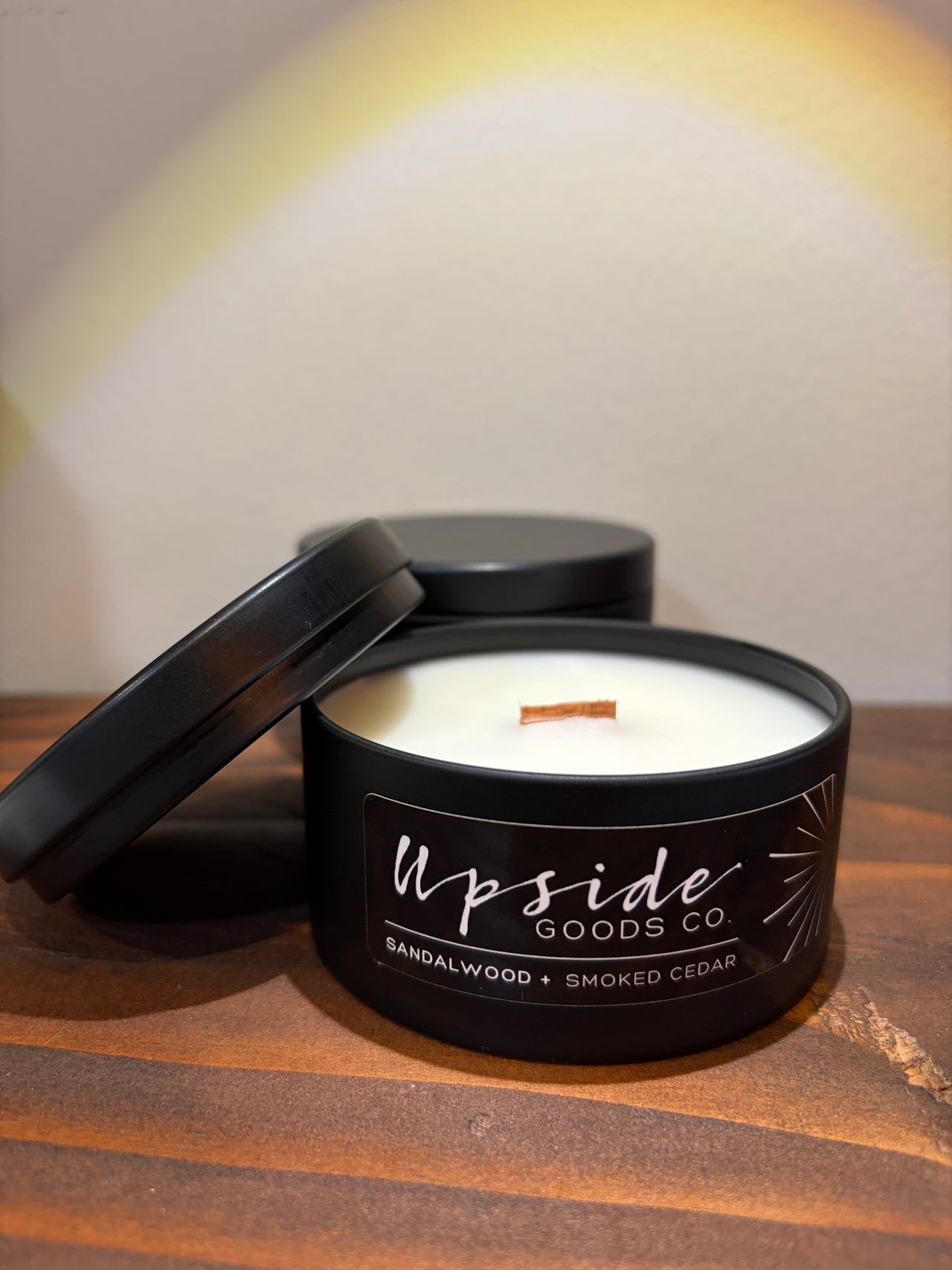 Upside Goods Co. - Small (5oz) Candle - Sandalwood + Smoked Cedar