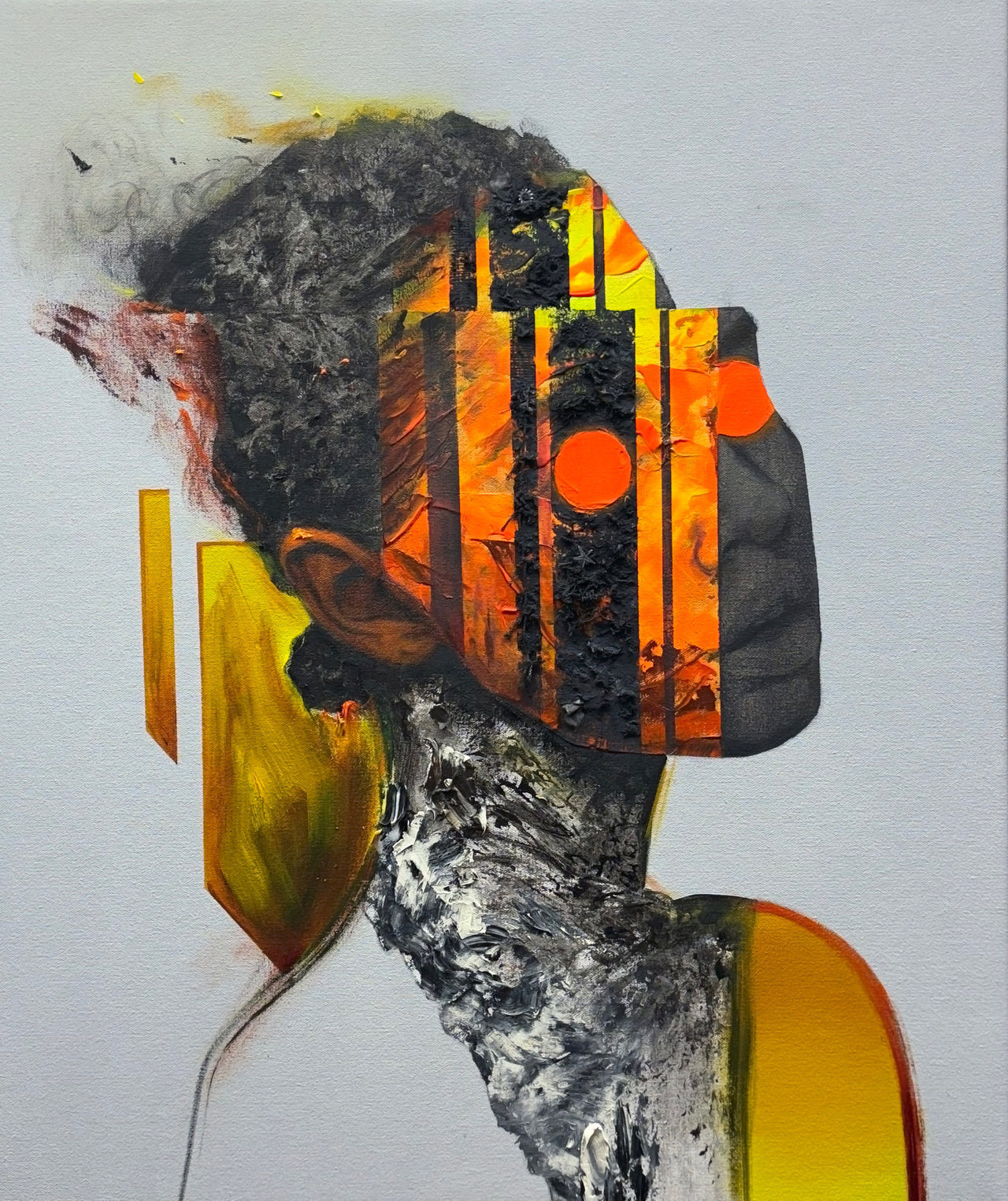 Adam Bustamante - Original Art “Internal Inferno” 20”x24”