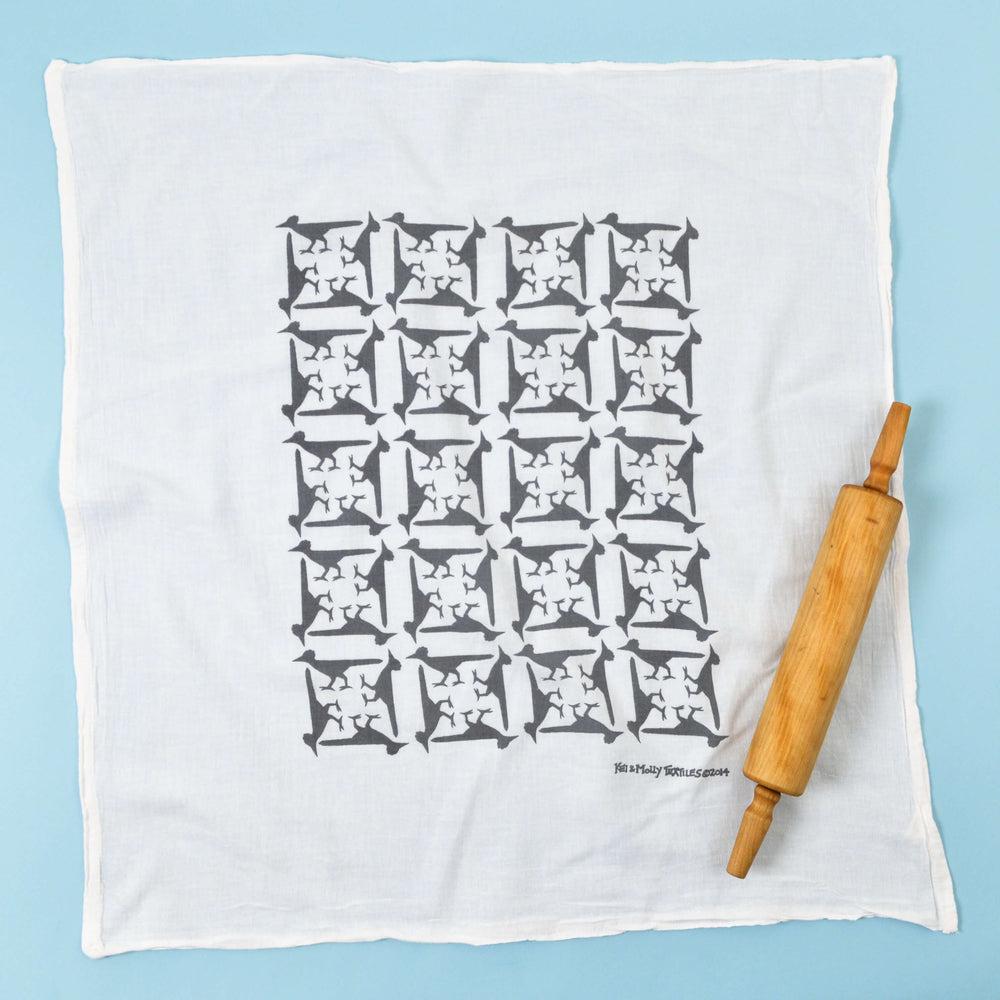Kei & Molly Textiles - Tea Towel - Roadrunners (Grey)