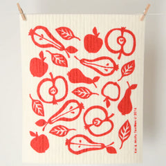 Kei & Molly - Sponge Cloth - Apples & Pears (Red)