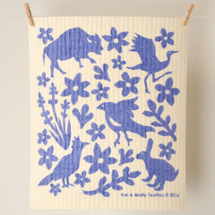 Kei & Molly - Sponge Cloth - Buffalo & Friends (Steel Blue)