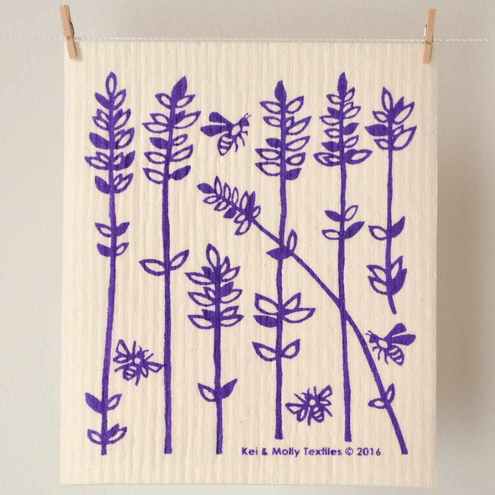 Kei & Molly - Sponge Cloth - Lavender Sprigs