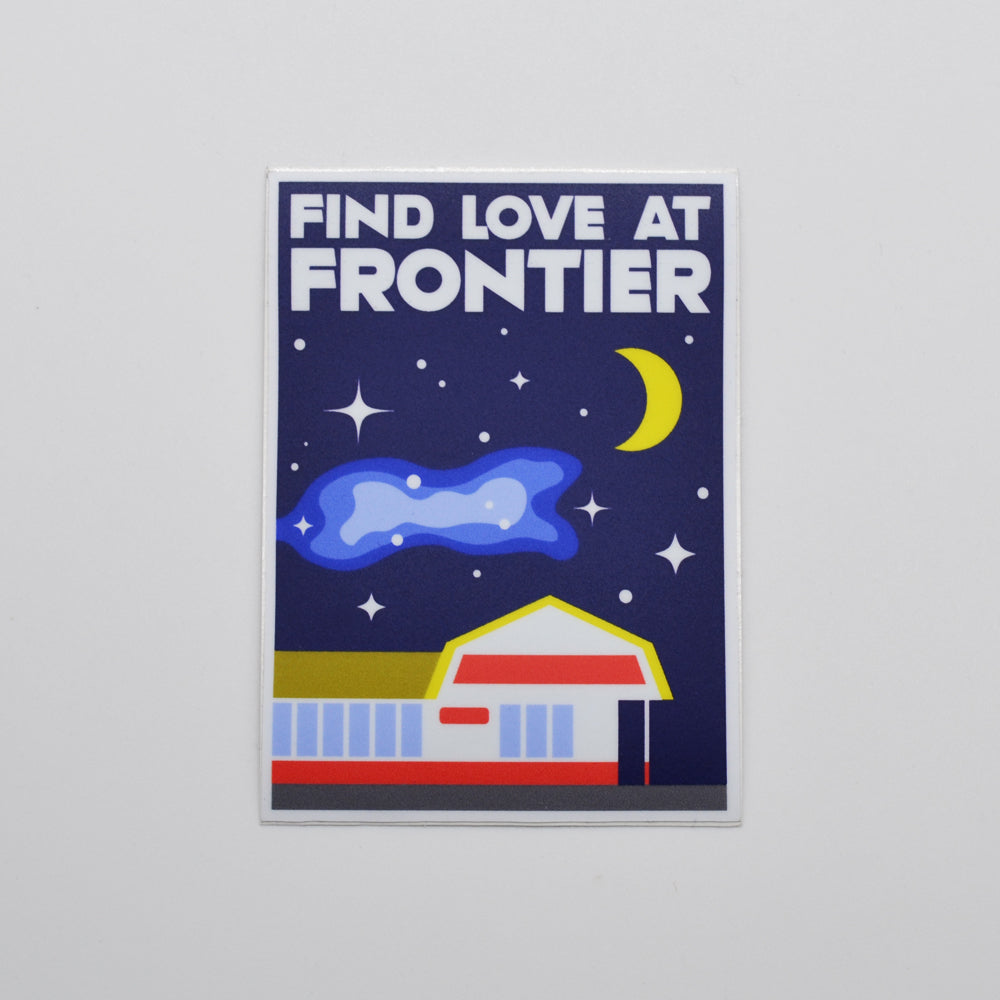 Metal the Brand - Find Love at Frontier Sticker - Mini
