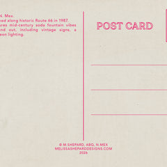 Route 66 Postcard - Melissa Shepard - 66 Diner