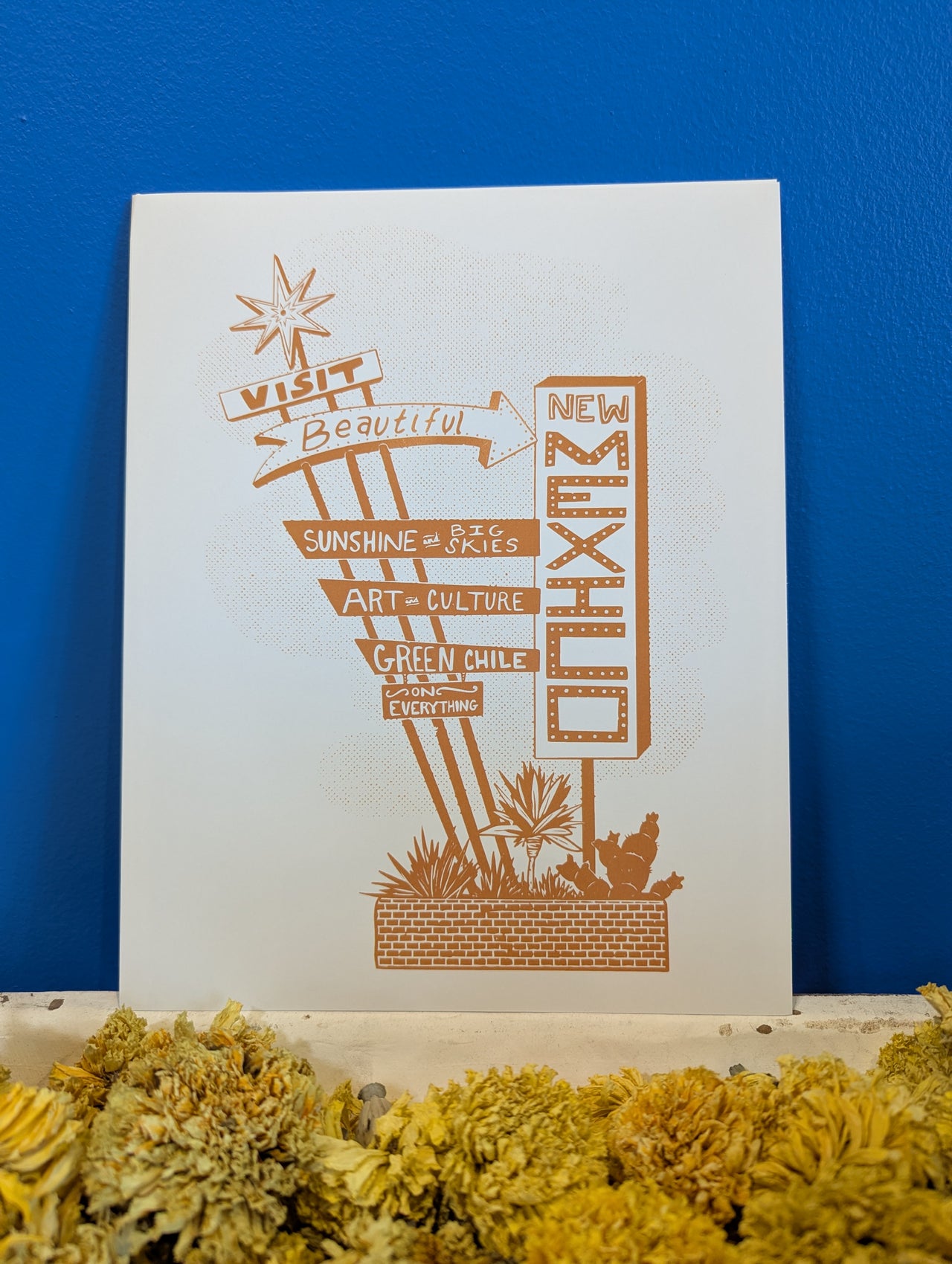 New Mexico Vintage Sign Print - 8”x10” (Orange)