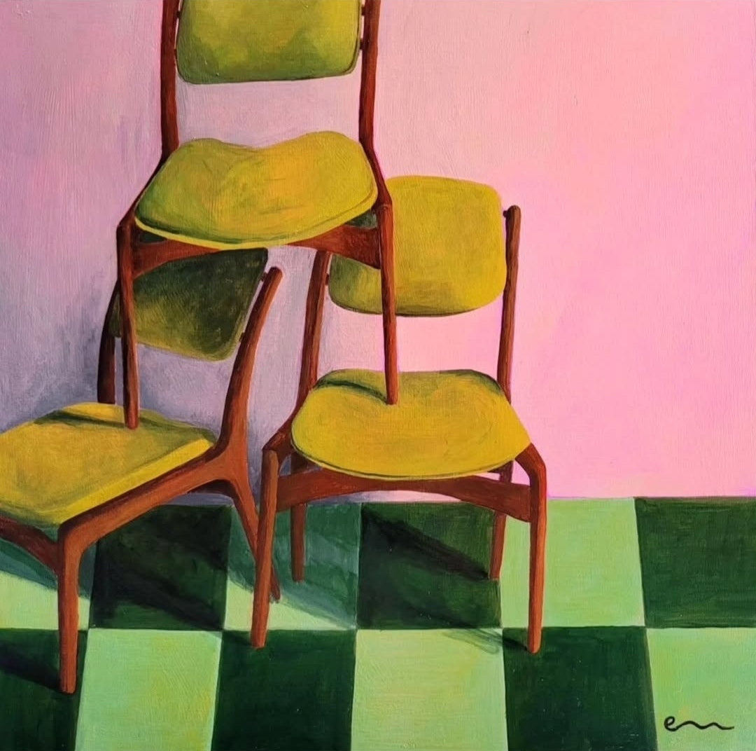 Emily Bharatiya - Framed Giclee Print - Parts In Three 3/5