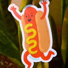 JESHAKA - Sticker - Happy Hot Dog