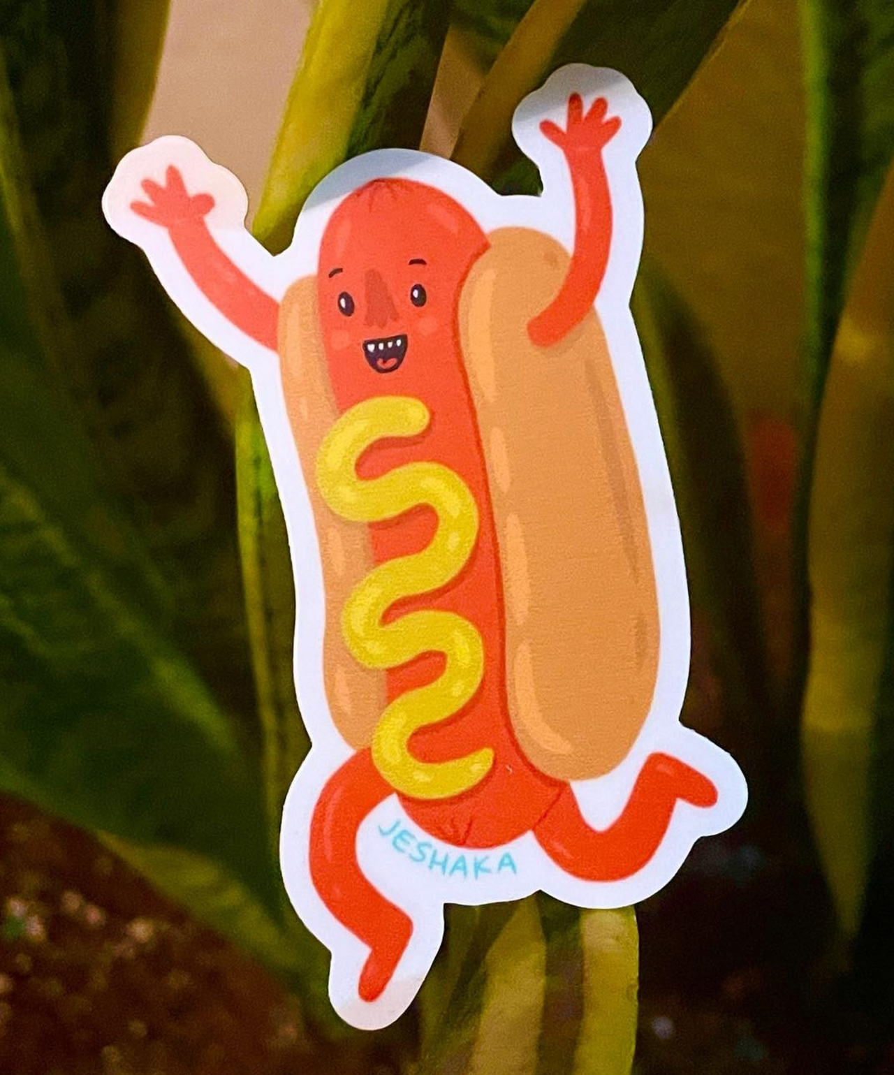 JESHAKA - Sticker - Happy Hot Dog