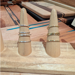 One Seed Designs - 35th Parallel Rings, Silver & Brass