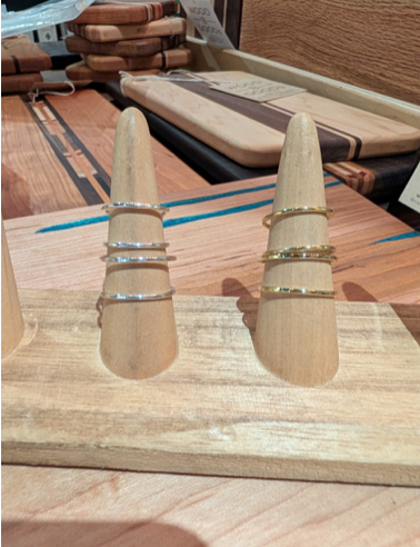 One Seed Designs - 35th Parallel Rings, Silver & Brass