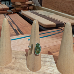 One Seed Designs - Juniperus Ring with Stone Mountain Turquoise