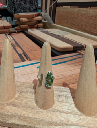 One Seed Designs - Juniperus Ring with Stone Mountain Turquoise