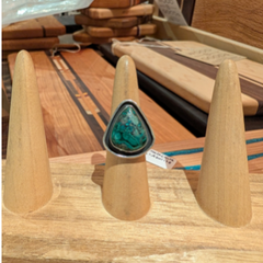 One Seed Designs - Azurite + Malachite ring, size 5.5